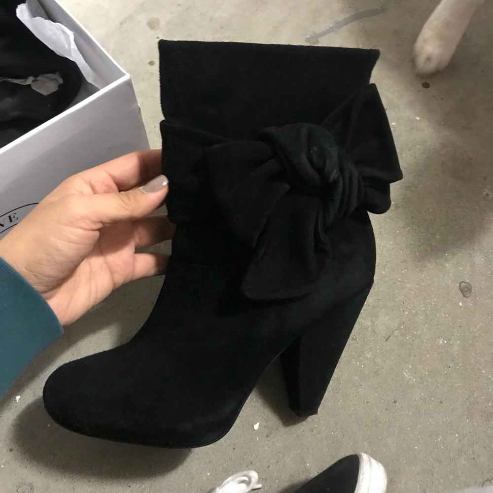 Black Bow Booties